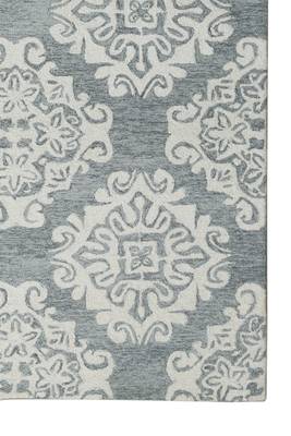 Hand Tufted Rug 5'x8' Grey BOS-65 For Living/Drawing/Bedroom 4