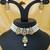 Gold Plated Crystal   Pearl Flower Choker Necklace With Earrings Jewellery Set For Womens   Girls