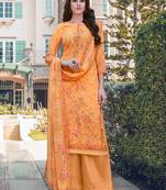 Orange embroidered georgette salwar