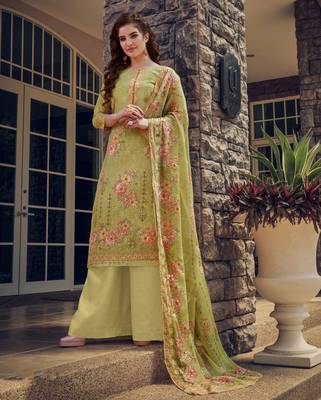 Mehendi embroidered georgette salwar 1