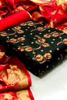 Black brocade brocade salwar