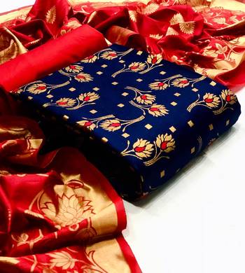Navy-blue brocade brocade salwar 1