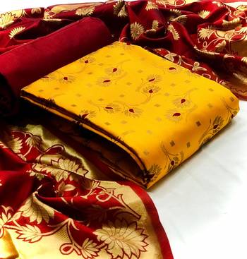 Mustard brocade brocade salwar 1