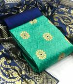 Sea-green brocade brocade salwar