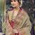 Beige woven banarasi silk saree with blouse