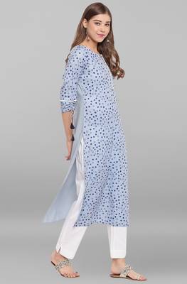 Janasya Grey printed crepe ethnic-kurtis 3
