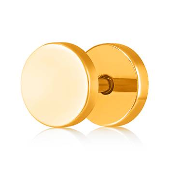 Asmitta Glossy Gold toned Single Stud Earring For Men 1