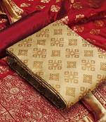 Beige brocade brocade salwar