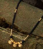 Asmitta Traditional 3 Wati Gold toned Mangalsutra For Women