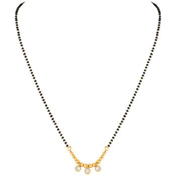 Asmitta Fancy Beads Gold toned Mangalsutra For Women 1