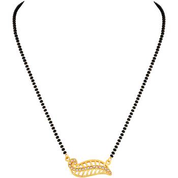 Asmitta Stylish Leaf Shape Gold toned Princess Mangalsutra For Women 1