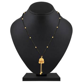 Asmitta Jhumki Pendant Gold toned Mangalsutra For Women 2