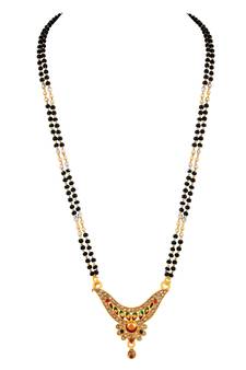 Asmitta Fancy Meenakari Gold tone double string Mangalsutra For Women