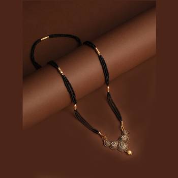 Asmitta Traditional Oxidised Gold toned Mangalsutra For Women 1