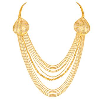 Asmitta Traditional Filigiree design One Gram Gold plated MultiString Necklace Set for Women and Girls 3