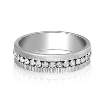Asmitta Attractive Rhodium toned  Finger Ring For Men 2