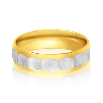 Asmitta Two tone Finger Ring For Men 2