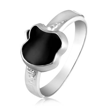 Asmitta designer Apple Shape Silver toned Finger Ring For Women 1