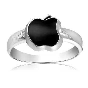 Asmitta designer Apple Shape Silver toned Finger Ring For Women 2