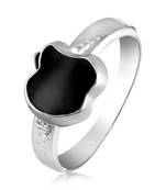 Asmitta designer Apple Shape Silver toned Finger Ring For Women