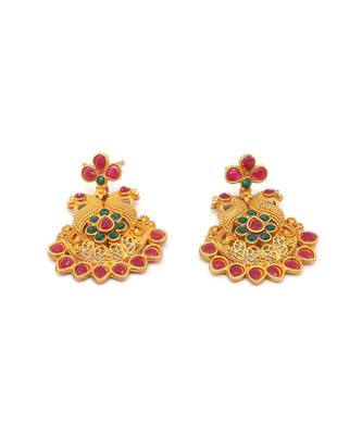 Temple Jewellery Matte Finish Necklace Sets For Women 3