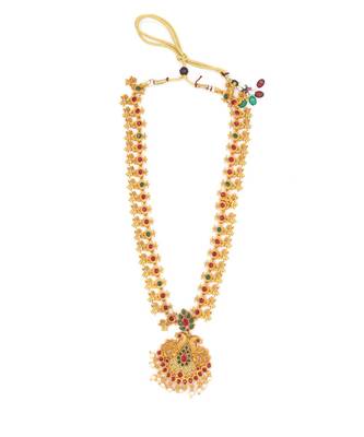 Temple Jewellery Matte Finish Necklace Sets For Women 4