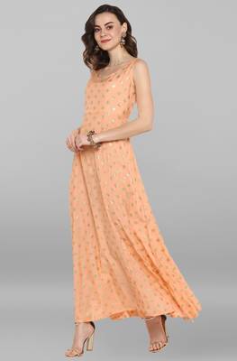 Janasya Green embroidered polyester party wear kurtis 3