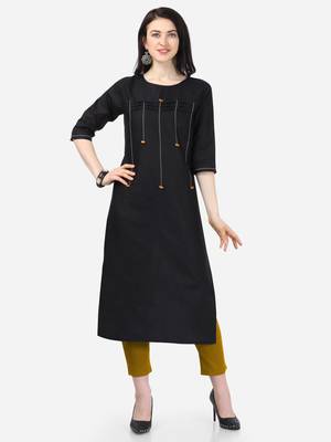 Cotton straight office wear kurta 1
