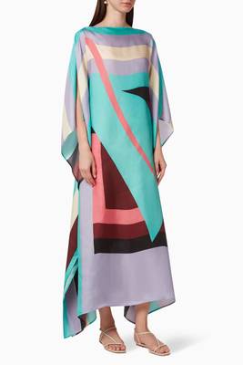 JSDC Lounge Wear Digital Printed Crepe Kaftan for Women 1