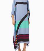 Free Size Calf Length Women Printed Crepe Fabric Kaftan Kurta