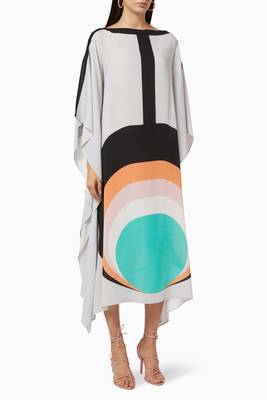 JSDC Women Free Size Casual Wear Calf Length Crepe Kaftan 1