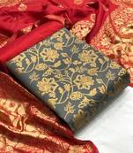 Grey brocade brocade salwar