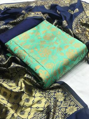 Sea-green brocade brocade salwar 1