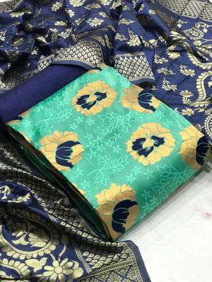 Sea-green brocade brocade salwar 1