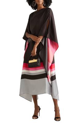 JSDC Beach Wear Calf Length Women Printed Satin Silk Tunic Kaftan 1