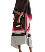 JSDC Beach Wear Calf Length Women Printed Satin Silk Tunic Kaftan