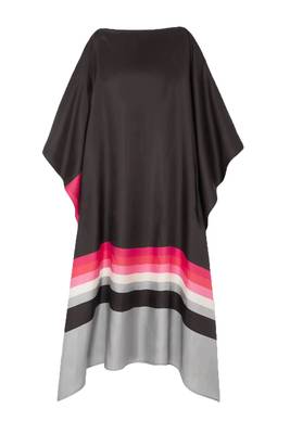 JSDC Beach Wear Calf Length Women Printed Satin Silk Tunic Kaftan 2