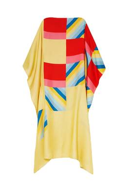 JSDC Women Digital Printed Striped Pattern Satin Silk Kaftan 2