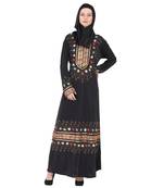 Momin Bazaar Islmaic Modest Abaya Crystal Abaya Gold Embroidery