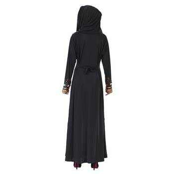 Momin Bazaar Islmaic Modest Abaya Crystal Abaya Gold Embroidery 4