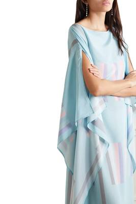 JSDC Beach Wear Satin Silk Printed Calf Length Kaftans for Women  3