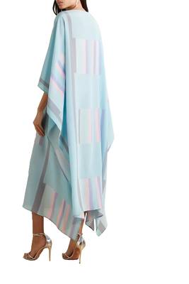 JSDC Beach Wear Satin Silk Printed Calf Length Kaftans for Women  4