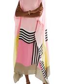 JSDC Women's Daily Wear Satin Silk Printed Calf Length Kaftans