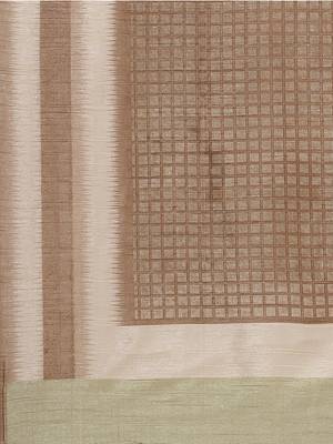 Green printed bhagalpuri saree with blouse 4