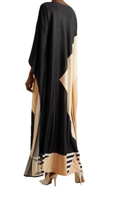 JSDC Women Long Ankle Length Satin Silk Printed Kaftan 3