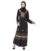 Momin Bazaar Islmaic Modest Abaya Crystal Abaya Gold Embroidery