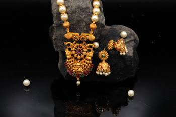 Gold Beaded Jewellery Necklace Sets 3