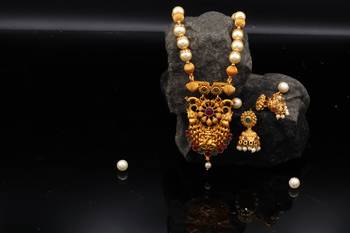 Gold Beaded Jewellery Necklace Sets 4