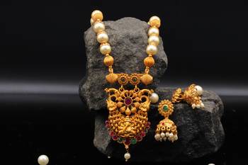 Gold Beaded Jewellery Necklace Sets 5