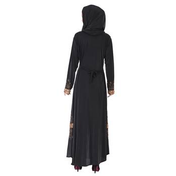 Momin Bazaar Islmaic Modest Abaya Crystal Abaya Gold Embroidery 4